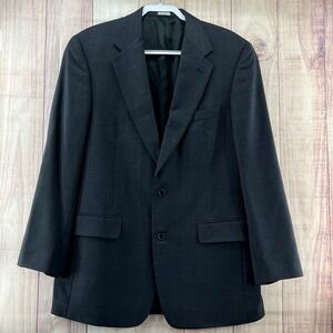 Brooks Brothers 346 Wool Sport Coat Gray Plaid Blazer Jacket 2 Button Sz‎ 41 L